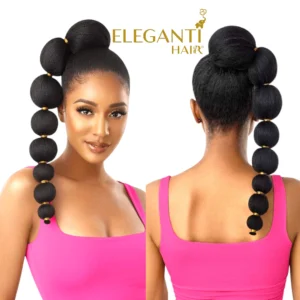 Ponytail human hair Afro puff BUBBLE