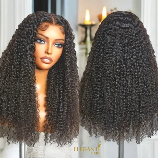 Perruque Super Kinky Curly Cheveux Humains Frontal Wig- LIDIA - immagine 2
