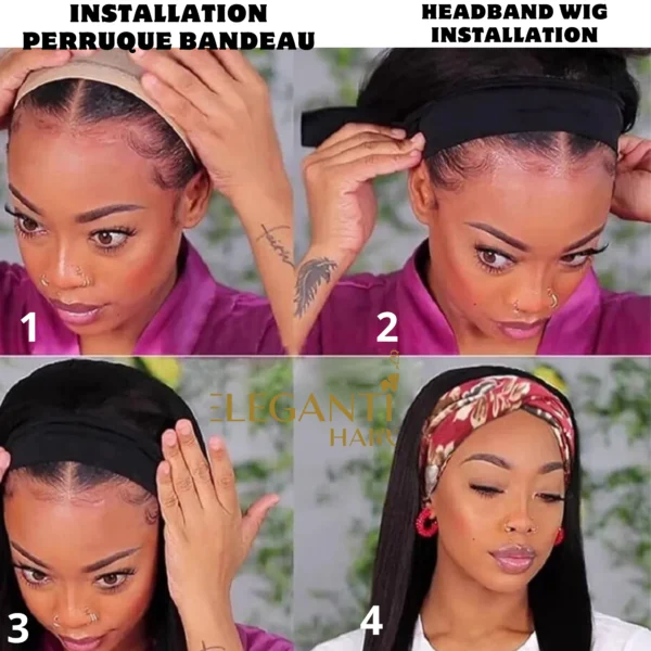 Perruque avec bandeau cheveux femme bresilienne bouclée - immagine 6