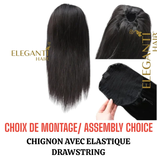 Postiche femme queue de cheval Lisse Afro - immagine 4