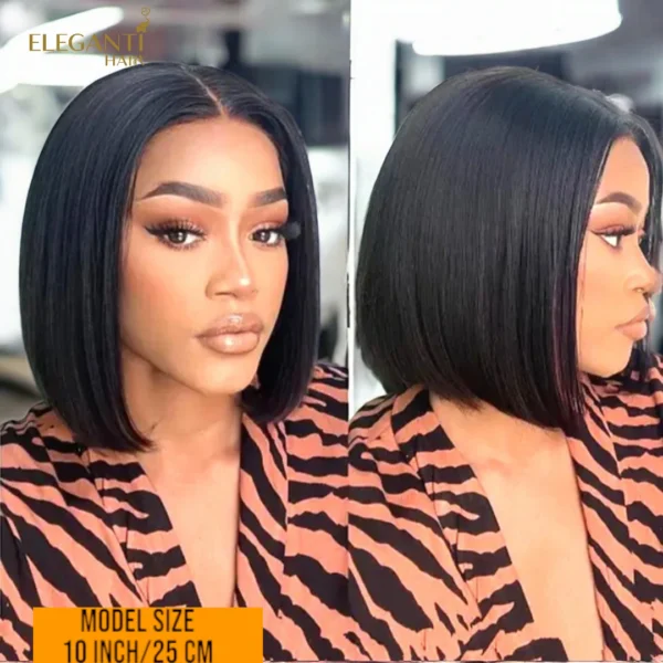 BOB Perruque Lace Frontale cheveux humains Densité 180%