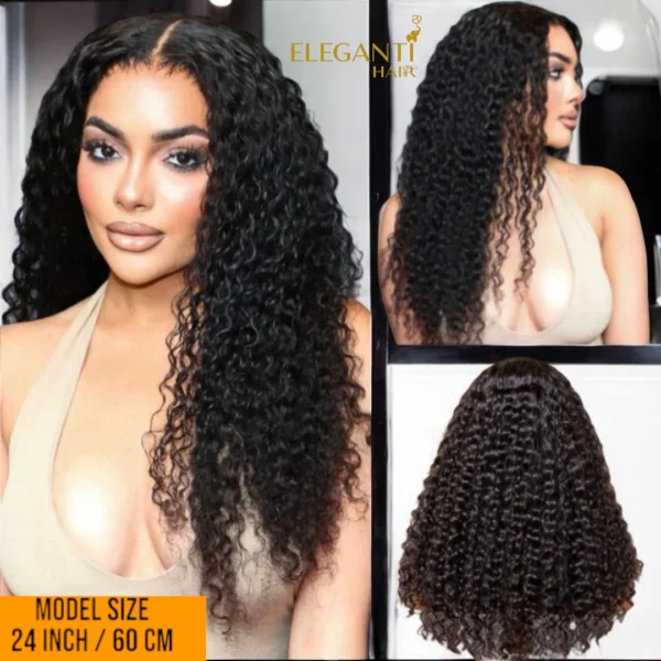 Perruque naturelle bouclée water wave brésilienne blonde-KATIA - immagine 4