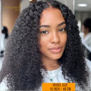 Perruque Super Kinky Curly Cheveux Humains Frontal Wig- LIDIA