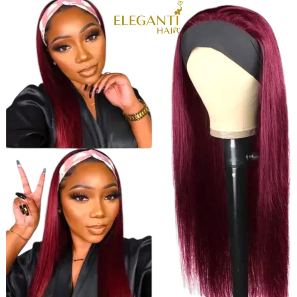 Perruque Bandeau cheveux humains Peruvien lisse blond - immagine 3