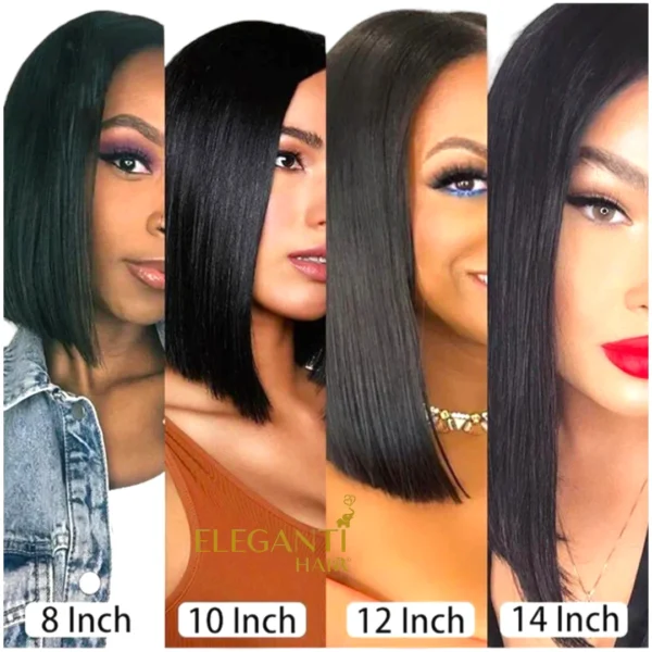 BOB Perruque Lace Frontale cheveux humains Densité 180% - immagine 4