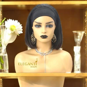 Perruque Naturelle Bob Bandeau Lisse
