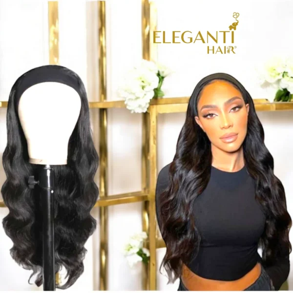 Perruque bandeau Body Wave Cheveux humains