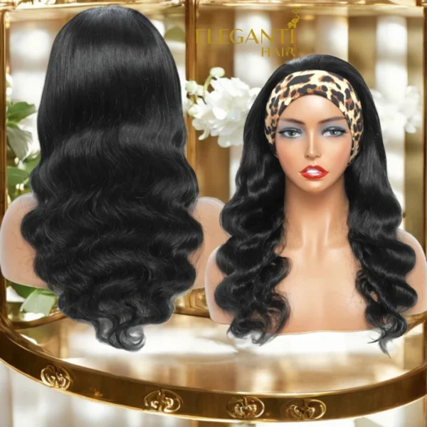 Perruque bandeau Body Wave Cheveux humains - immagine 2