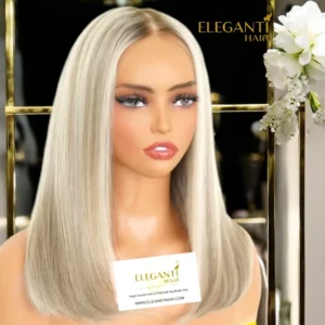 Perruque lisse pour femme en dentelle front lace Alopecie chimio