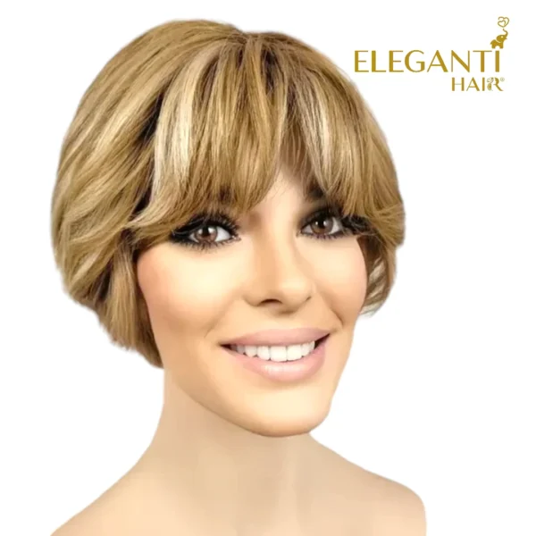 Perruque naturelle Chimio monofilament  coupe courte - immagine 5