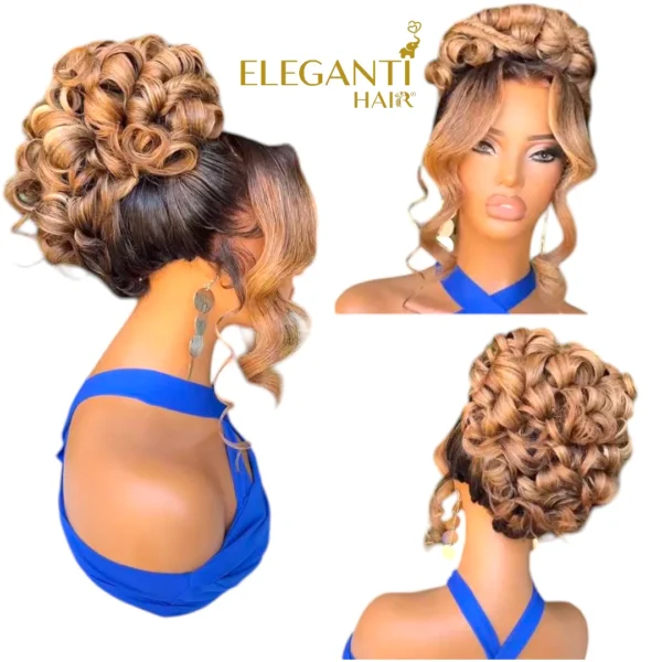 Perruque naturelle pour mariage  lace front  Briana - immagine 2